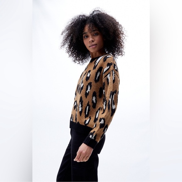 Shein Leopard Print Sweater - Picture 2 of 9